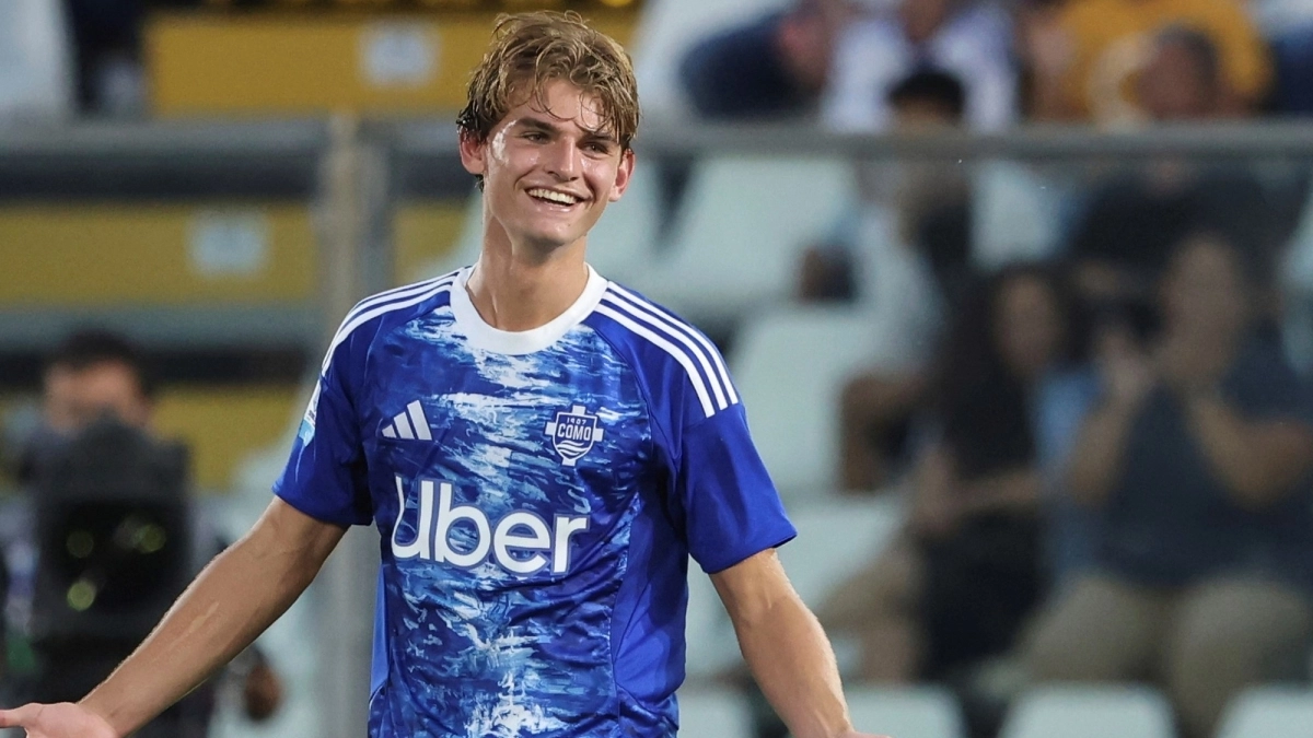 Nico Paz, jugador del Como / AP