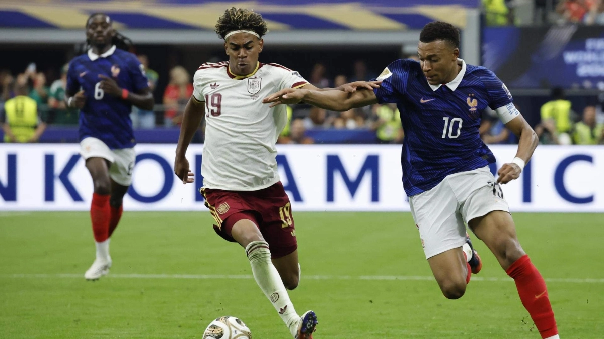 Lamine y Mbappé, en las semifinales del Mundial / EFE