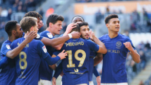 "El tridente del Brentford que apunta a la Premier League. Foto: Getty Images"