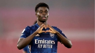 Bukayo Saka renovará con el Arsenal - Foto: Transfermarkt