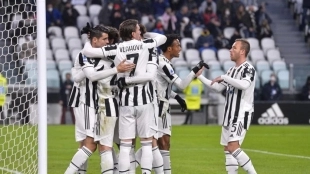 Los jugadores celebrando un gol. Foto: Juventus de Turín