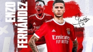 El Benfica confirma y presenta el fichaje de Enzo Fernández