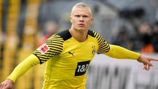 El ariete noruego saldrá del Borussia Dortmund este verano. Foto: Getty