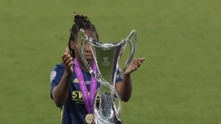 La jugadora canadiense, tras la consecución de una de sus cuatro Champions League. Foto: The Globe and Mail