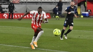 Umar Sadiq saldrá de la UD Almería si el conjunto andaluz no asciende. Foto: Getty