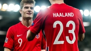 Alexander Sörloth, compañero de Haaland en la selección. Foto: Getty