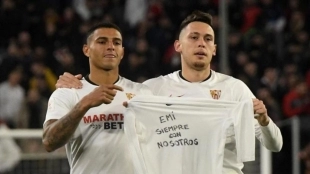 Los argumentos que usará el Sevilla para retener a Ocampos y Diego Carlos. Foto: Besoccer