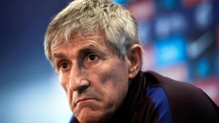 Quique Setién en rueda de prensa. Foto: EFE