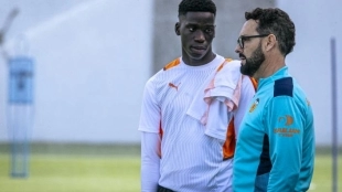 El jugador está cedido en el Valencia CF hasta final de temporada. Foto: Getty