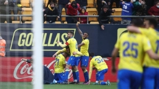El gol de Rubén Sobrino ante el Villarreal daba una alegría inmensa a la afición cadista. Foto: Diario de Cádiz