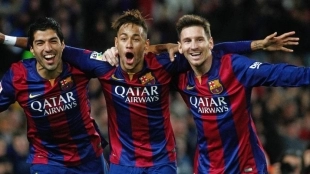 La MSN marcó una época dorada en el club. Foto: @FCBarcelona