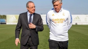Florentino Pérez y Carlo Ancelotti. Foto: ElDesmarque