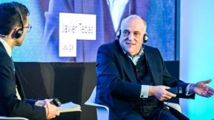 Javier Tebas comparece en el Business of Football Summit del Financial Times | Fotografía: La Vanguardia 