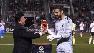 José Antonio Caro, alias Churripi, es el portero del Burgos. Foto: SPORT