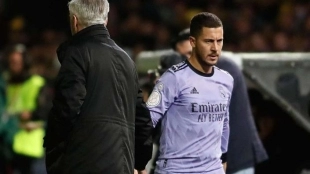 Carlo Ancelotti, cansado de dar oportunidades a Eden Hazard. Foto: MARCA