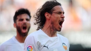 El Valencia podría perder a Edinson Cavani / Levante-EMV