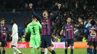 Marcos Alonso durante el clásico de Copa | Fotografía: EFE