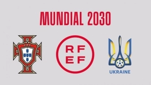 Portugal, España y Ucrania presentan una candidatura para acoger el Mundial de 2030. Foto: RFEF