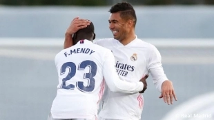 Casemiro y Ferland Mendy en el Real Madrid. Foto: VIP Deportivo