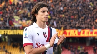 Calafiori, jugador del Bologna. Transfermarkt.