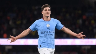 Julián Álvarez, delantero del Manchester City que ha despertado el interés del Atlético de Madrid