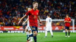 Dani Olmo, jugador español del RB Leipzig que podría salir del club alemán en verano