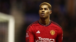 Marcus Rashford, star of Manchester United, who could sign for a club in Saudi Arabia <br>