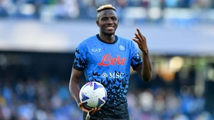 <p>Victor Osimhen, Nigerian forward for Napoli who is of interest to Chelsea</p>