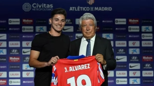 <p>Julián Álvarez, new striker for Atlético de Madrid</p>