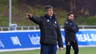 Imanol Alguacil, entrenador de la Real Sociedad