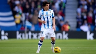 <p>Jon Aramburu, football player for Real Sociedad</p>