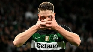 <p>Viktor Gyökeres, starting forward for Sporting Lisbon</p>