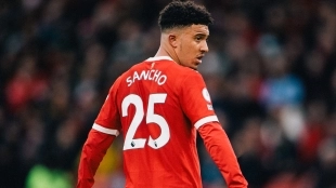 Sancho playing for Manchester United