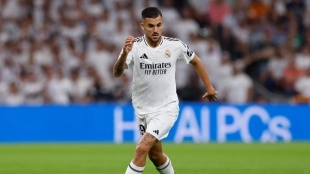 Dani Ceballos jugando con el Real Madrid