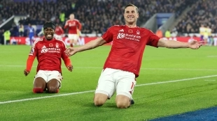 Nottingham Forest in the victory against Leicester City