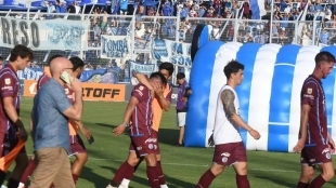 Godoy Cruz players after relegation