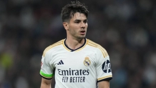 Brahim Díaz durante un partido con el Real Madrid