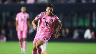 Tadeo Allende durante un partido con el Inter Miami