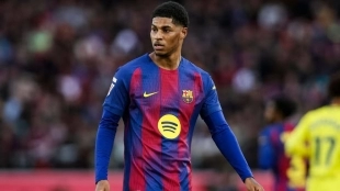 Marcus Rashford durante un partido con el Barcelona