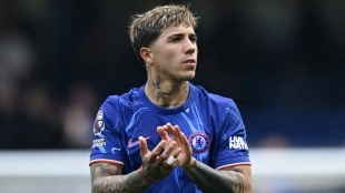 Enzo Fernández tras un partido con el Chelsea