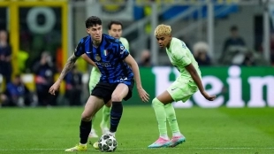 Alessandro Bastoni during an Inter Milan - FC Barcelona