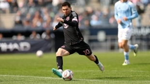 Leo Messi durante un partido con el Inter Miami