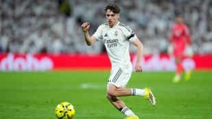 Thiago Pitarch durante un partido del Real Madrid