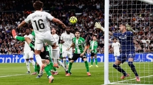Gol del Real Madrid ante el Real Betis