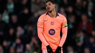 Marcus Rashford durante un partido con el Barcelona