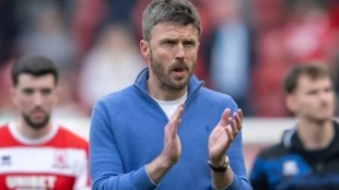 Michael Carrick, entrenador del Manchester United