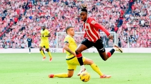 Nico Williams durante un Athletic Club - Villarreal