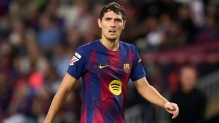 Andreas Christensen durante un partido con el Barcelona