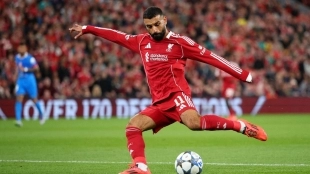 <p>Mohamed Salah during a match with Liverpool</p>